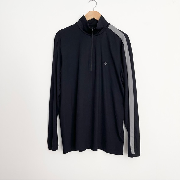 RLX Ralph Lauren Men’s 1/4 Zip Pullover Black Gray size L - Picture 1 of 5